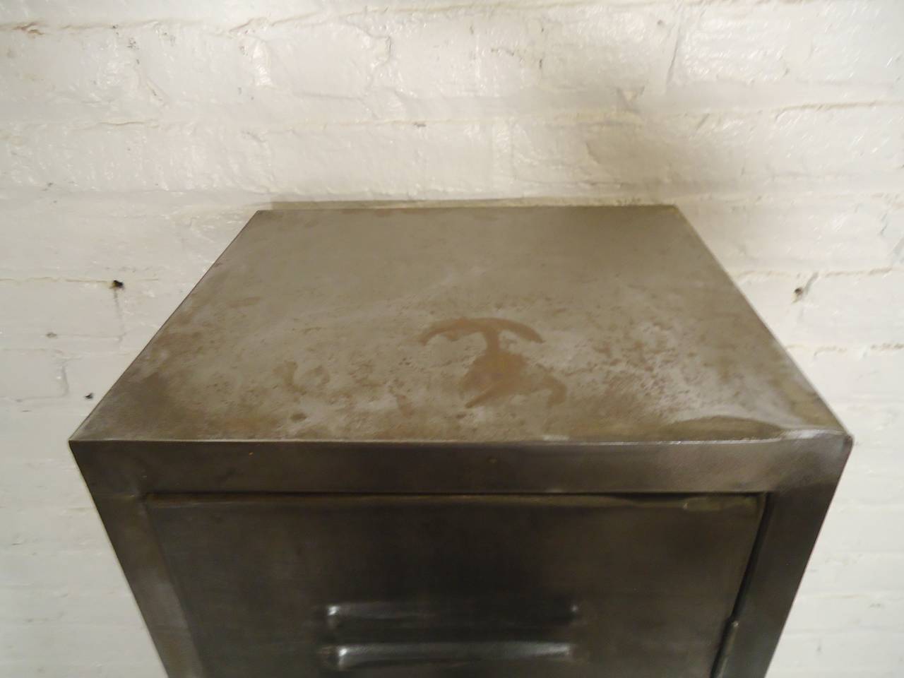 Mid-20th Century Tall Industrial Factory Locker