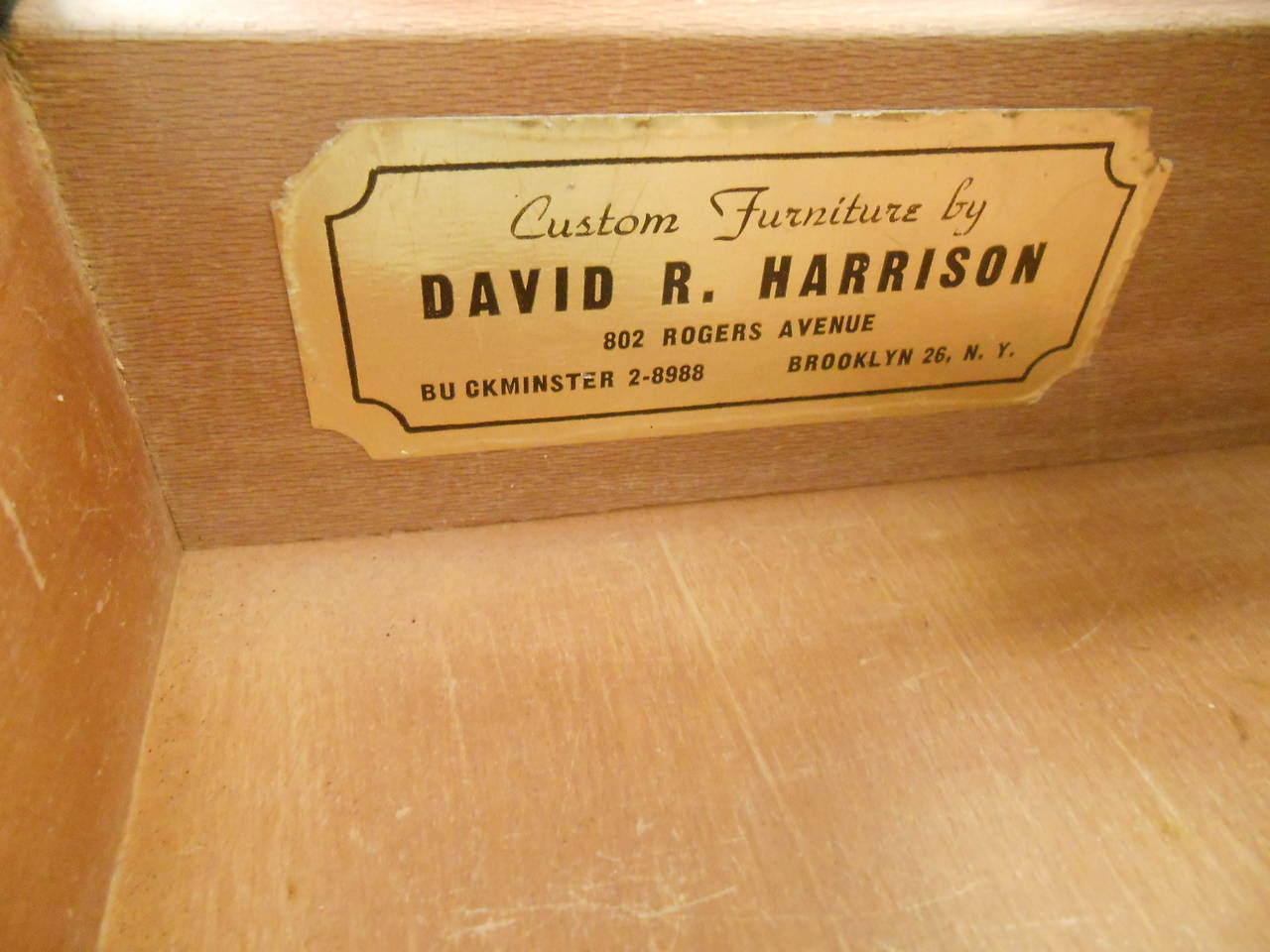 American Pair of Gold and Black NightStands by David R. Harrison