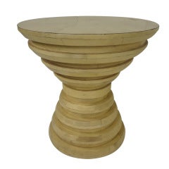 Mid-Century Modern Hourglass Goatskin Table