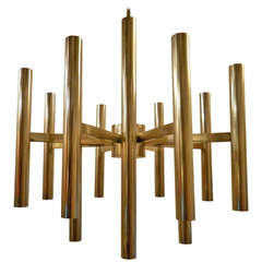 Unique Mid-Century Modern Chrome Twenty-Four-Light Chandelier 4