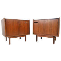 Pair Danish Rosewood End Tables by Falster