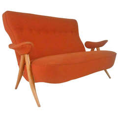 Mid-Century Modern Sculptural Sofa by Theo Ruth for Artifort
