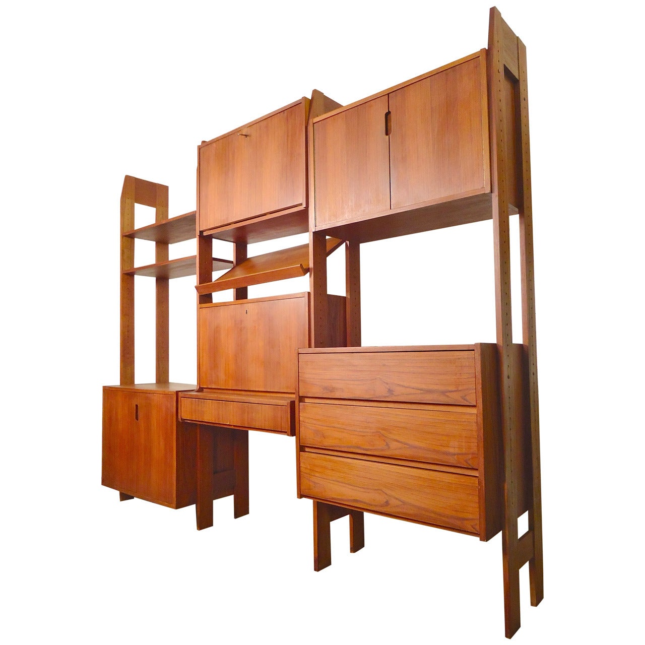 Terrific Mid-Century Standing Wall Unit and Room Divider