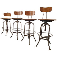 Used Refinished Toledo Factory Stools