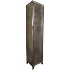 Vintage Tall Industrial Factory Locker