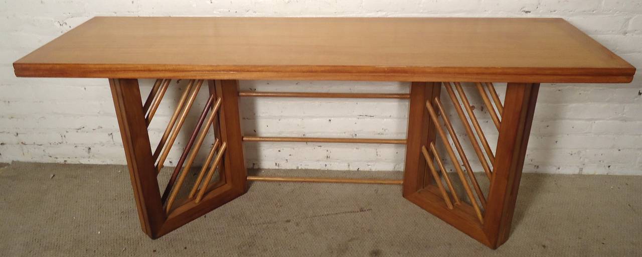Mid-Century Modern Folding Console or Dining Table In Good Condition In Brooklyn, NY