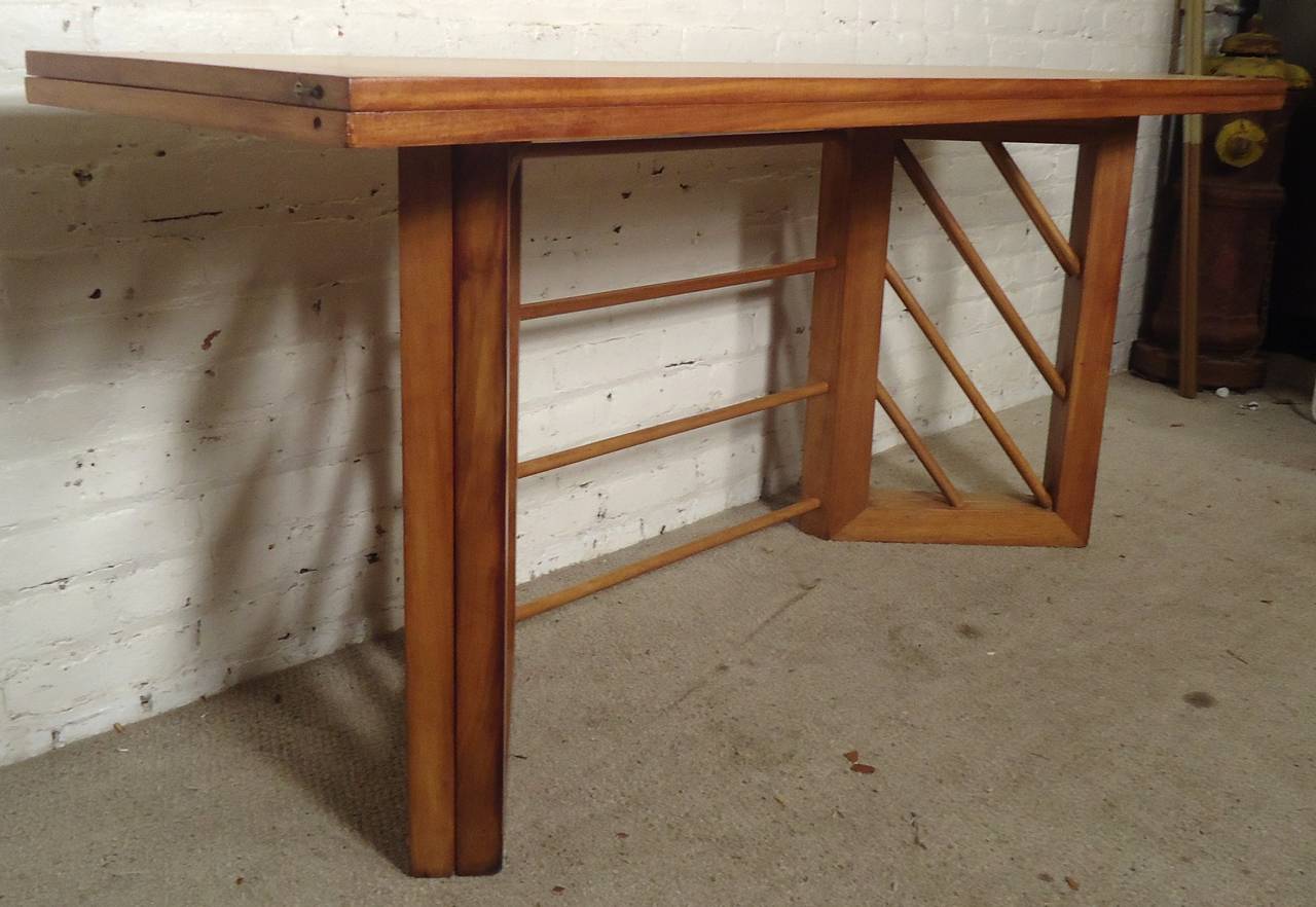 folding console to dining table
