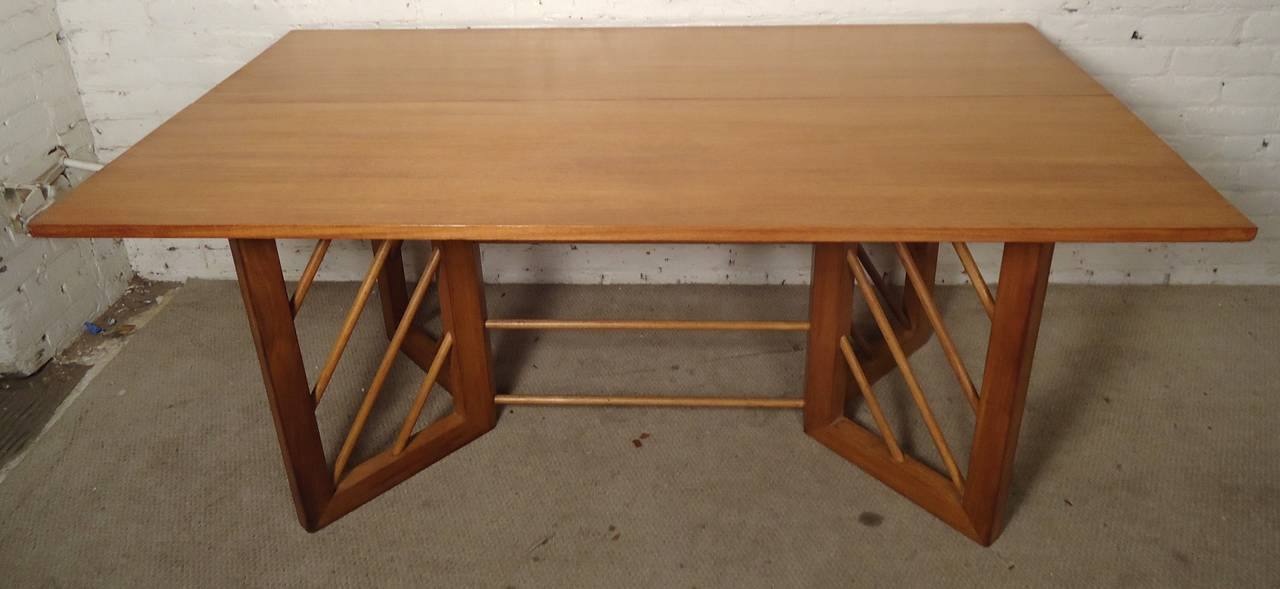 Mid-Century Modern Folding Console or Dining Table 1
