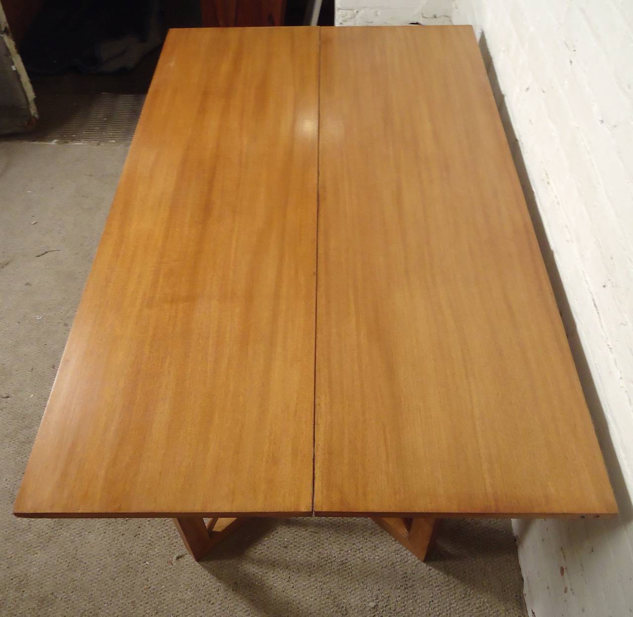 Mid-Century Modern Folding Console or Dining Table 3