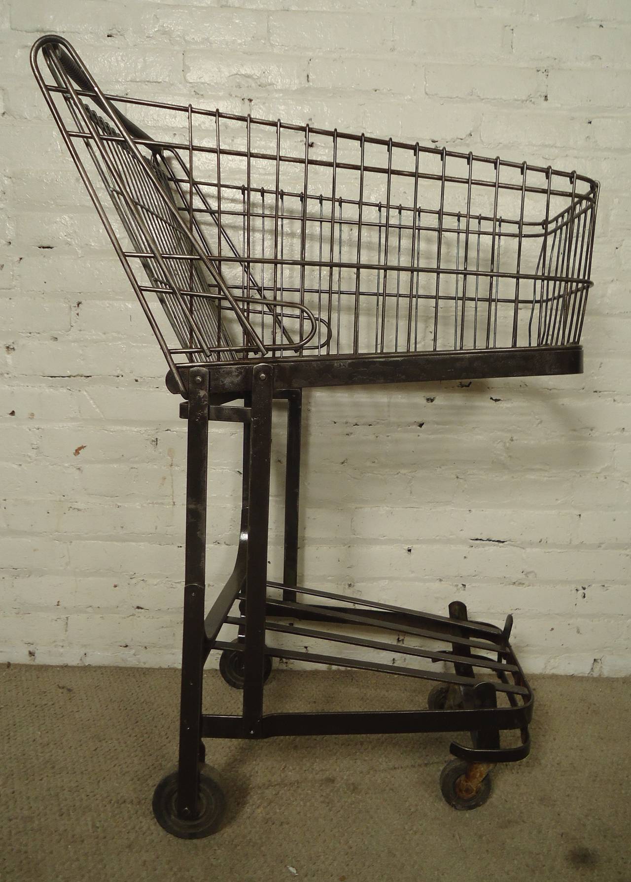 Single Industrial Metal Vintage Cart 3
