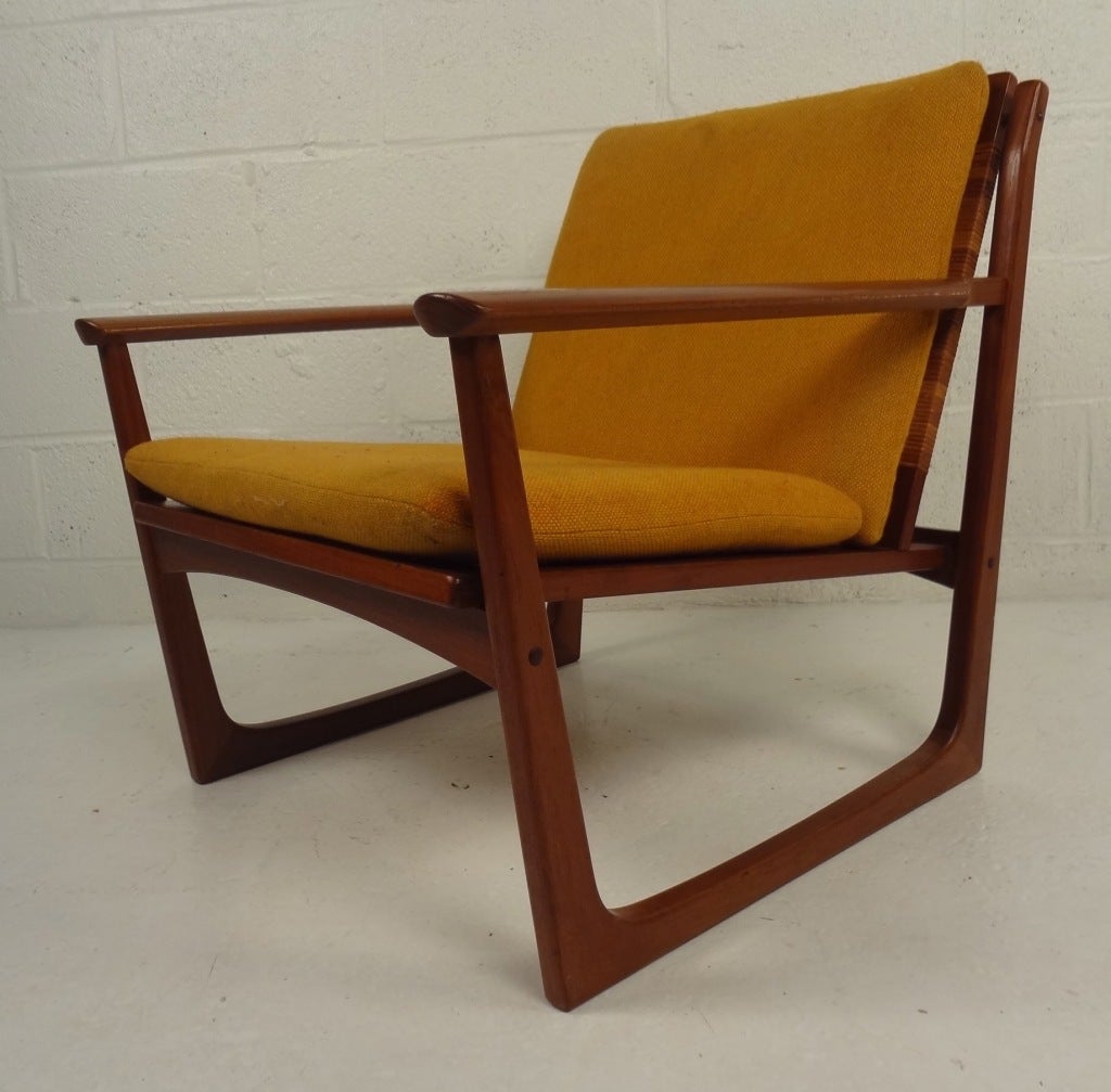 Danish Hans Olsen Lounge Chair with Teak Back