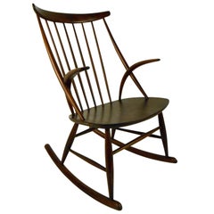 Vintage Illum Wikkelso Rocking Chair