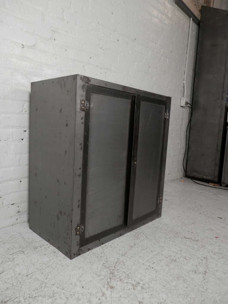 Industrial Two Door Cabinet In Good Condition For Sale In Brooklyn, NY