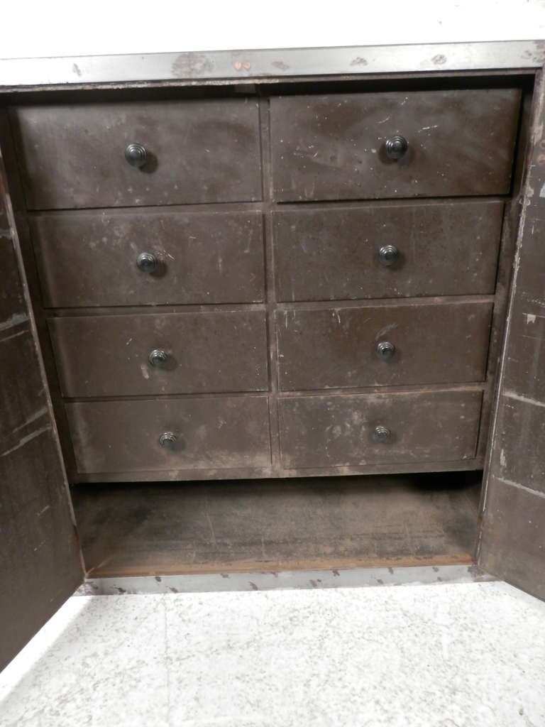 Metal Industrial Two Door Cabinet For Sale