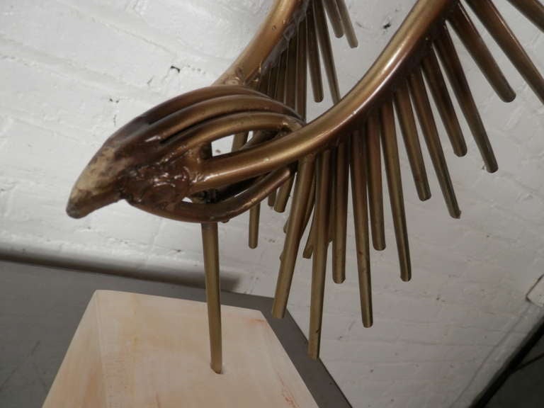Mid-Century Modern Metal Eagle Sculpture By C. Jere