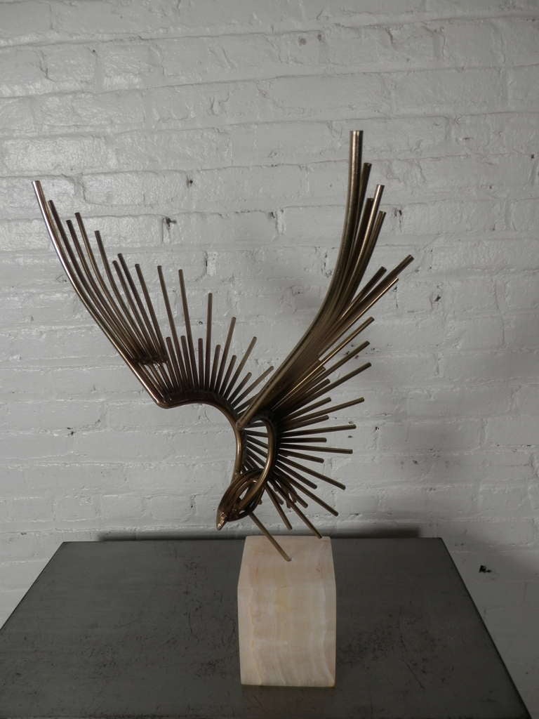 Metal Eagle Sculpture By C. Jere In Excellent Condition In Brooklyn, NY