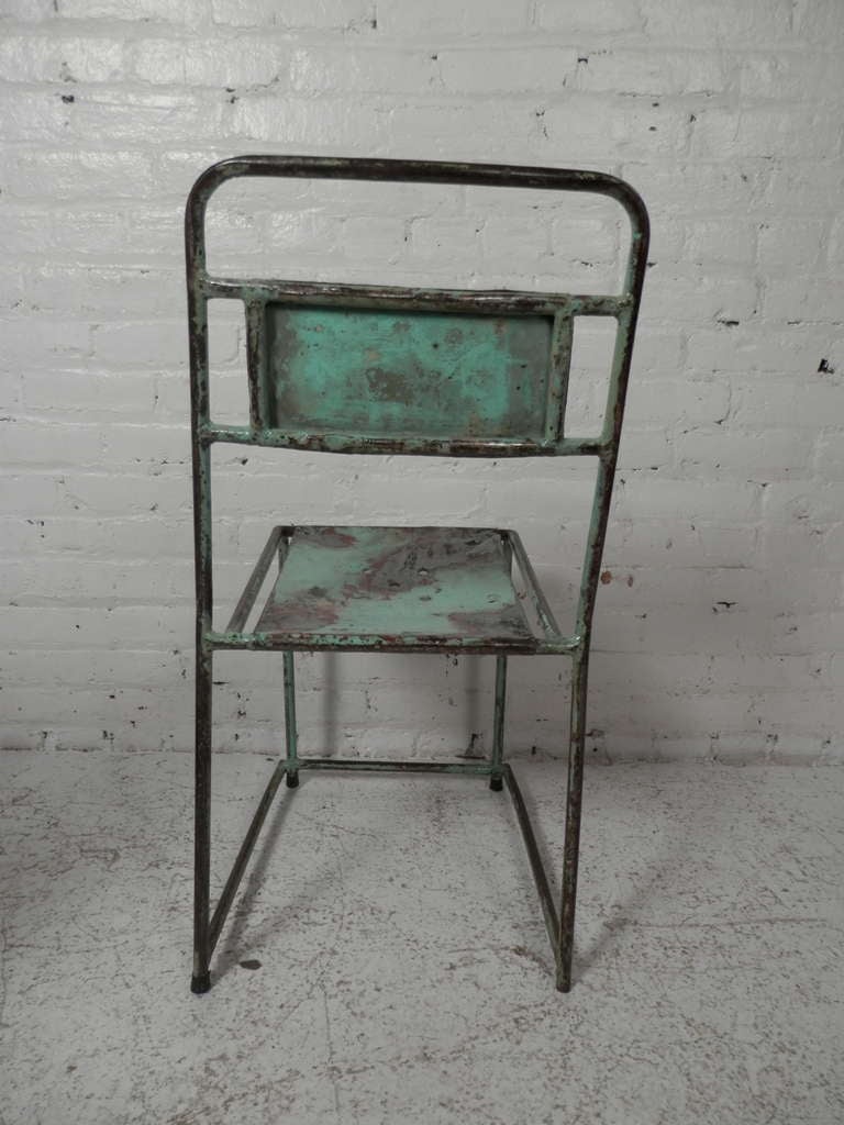 American Distressed Industrial Stackable Chairs