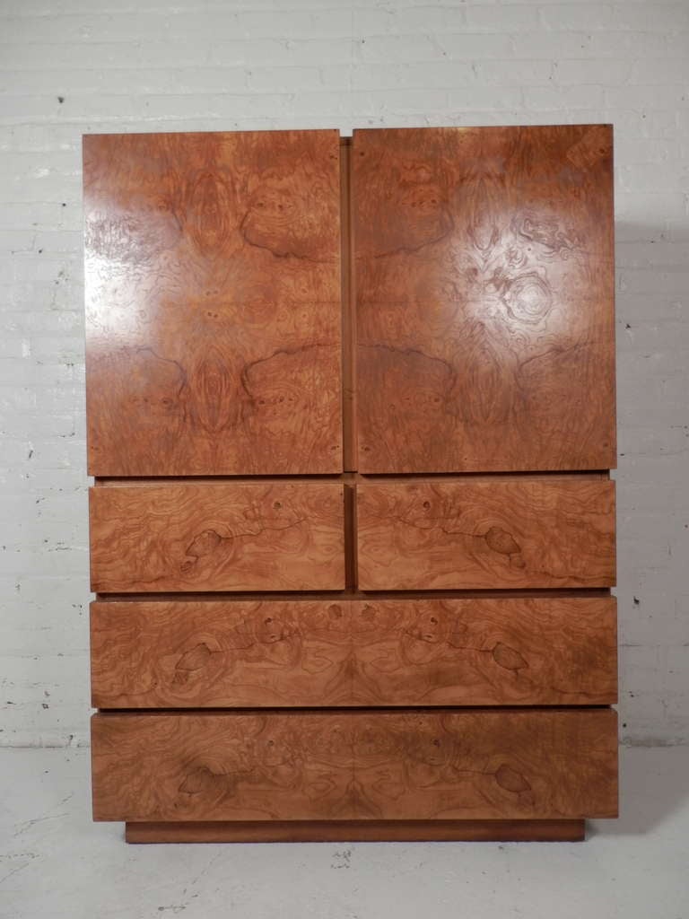 Large Burl Wood Cabinet 1