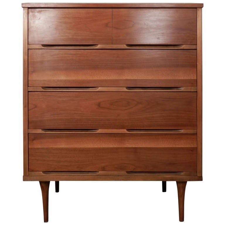 MidCentury Modern Tall Dresser at 1stDibs