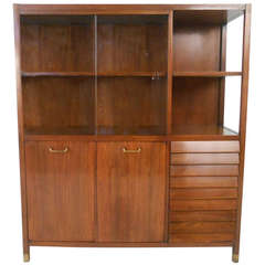 Merton L. Gershun Walnut Display Cabinet