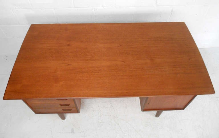 Mid-Century Danish Teak Floating Top Desk 4