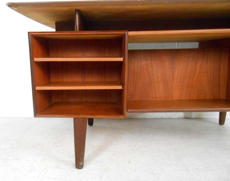 Mid-Century Danish Teak Floating Top Desk 1