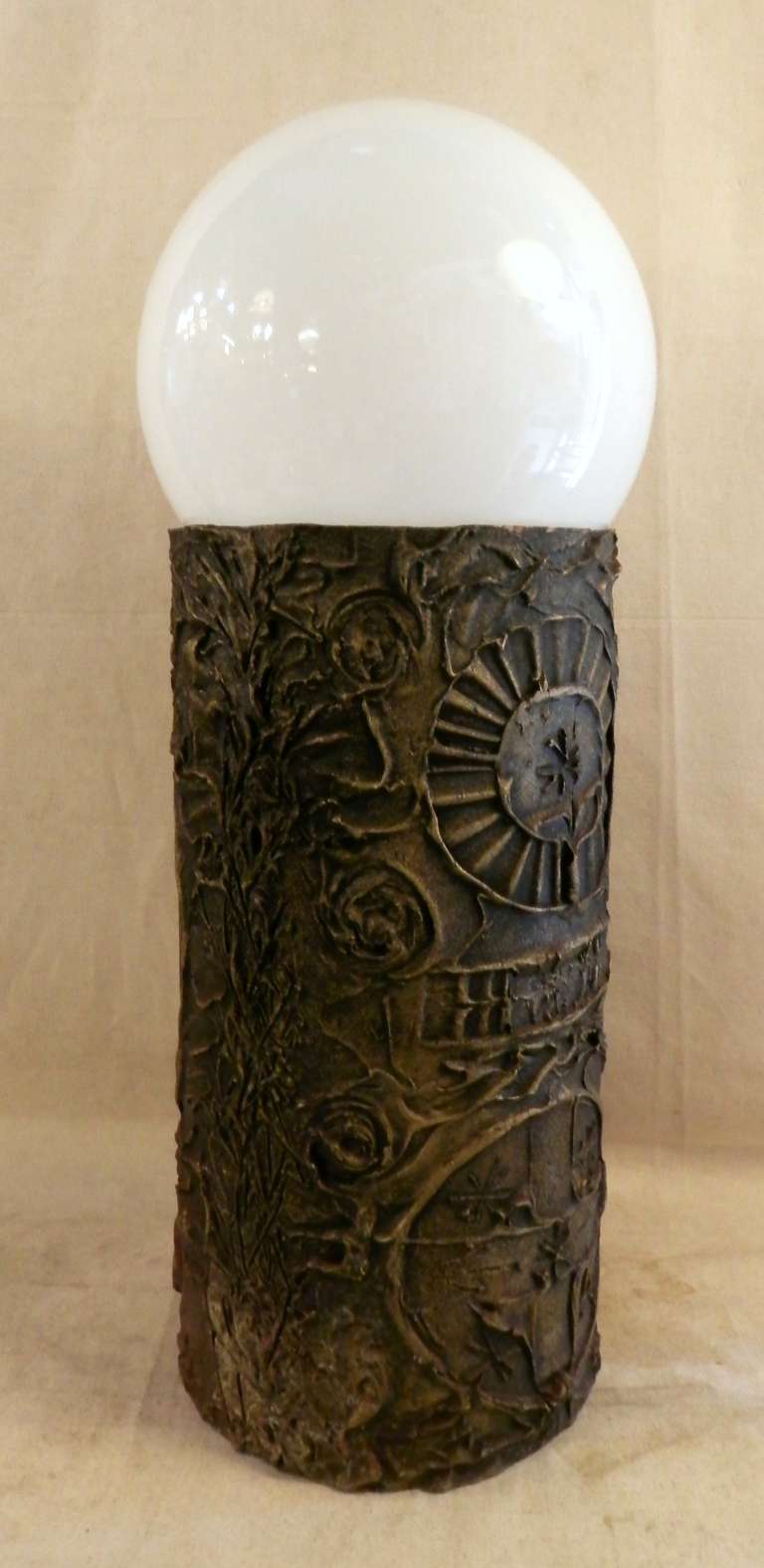 Mid-20th Century Paul Evans Style Brutalist Lamp