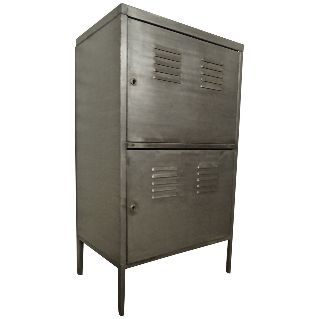 Industrial Metal Two-Door Cabinet