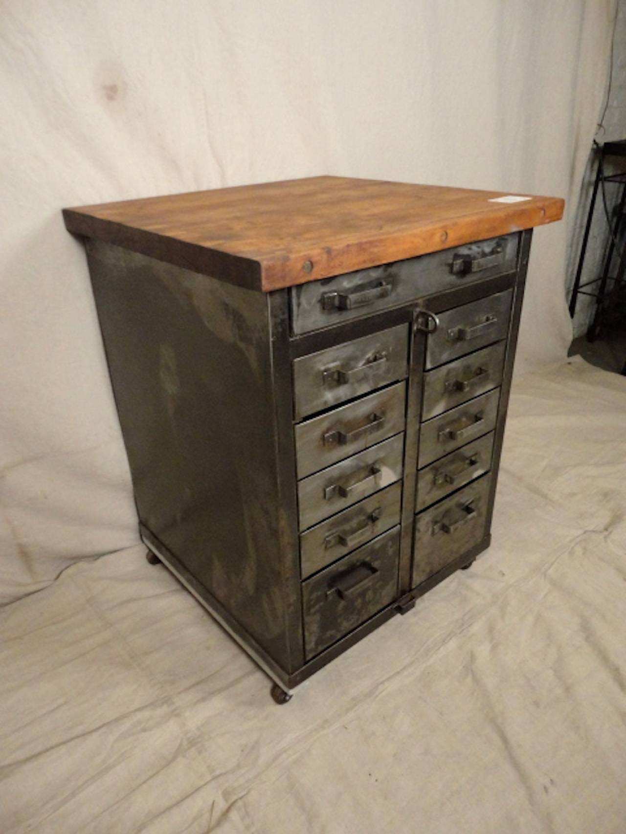 Factory with Butcher Block Top For Sale at 1stDibs