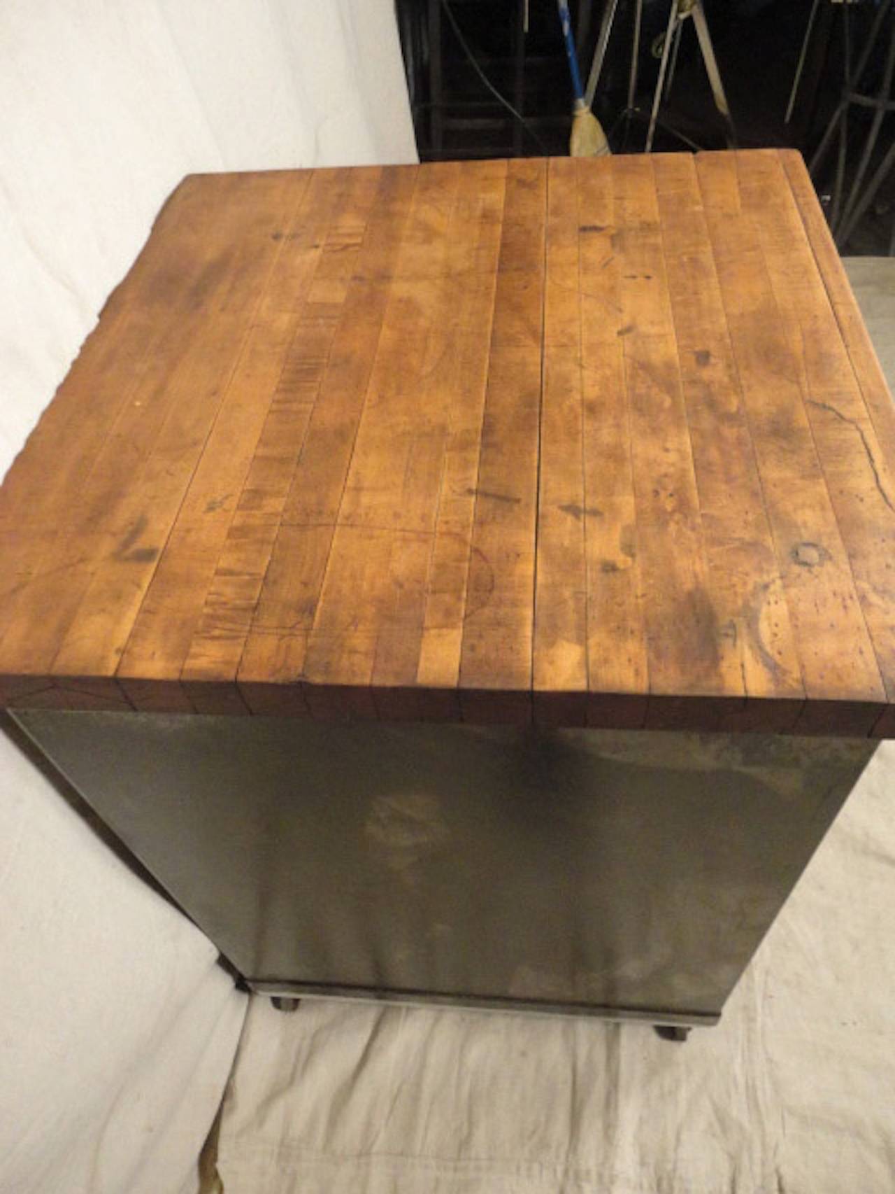 Factory with Butcher Block Top For Sale at 1stDibs