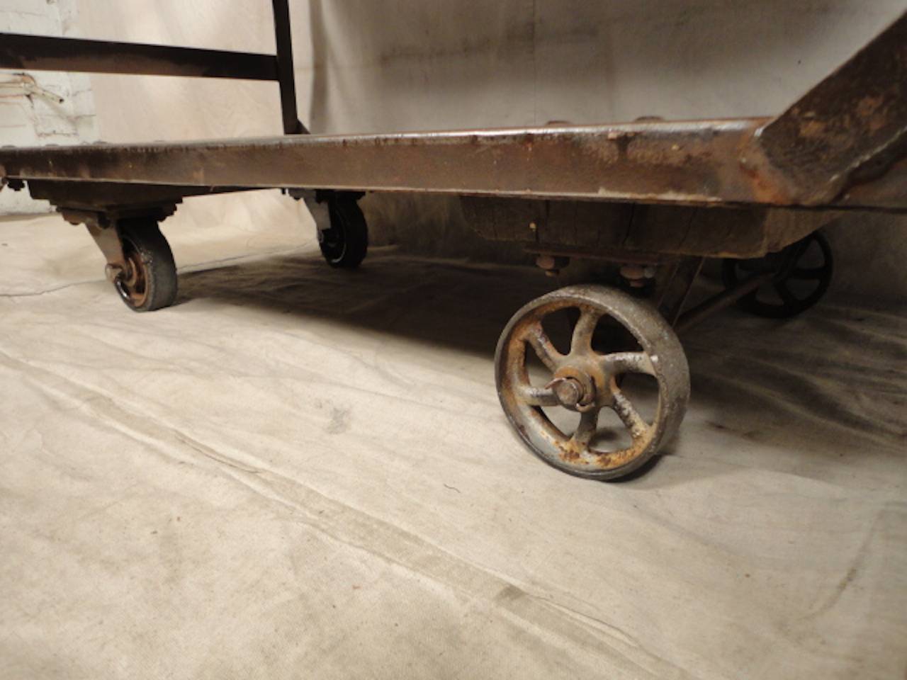 Industrial Large Factory Cart Restored