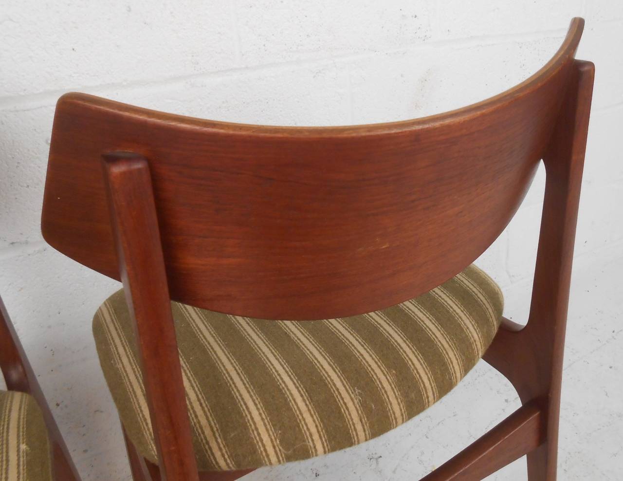 Danish Set of Vintage Modern Teak Dining Chairs