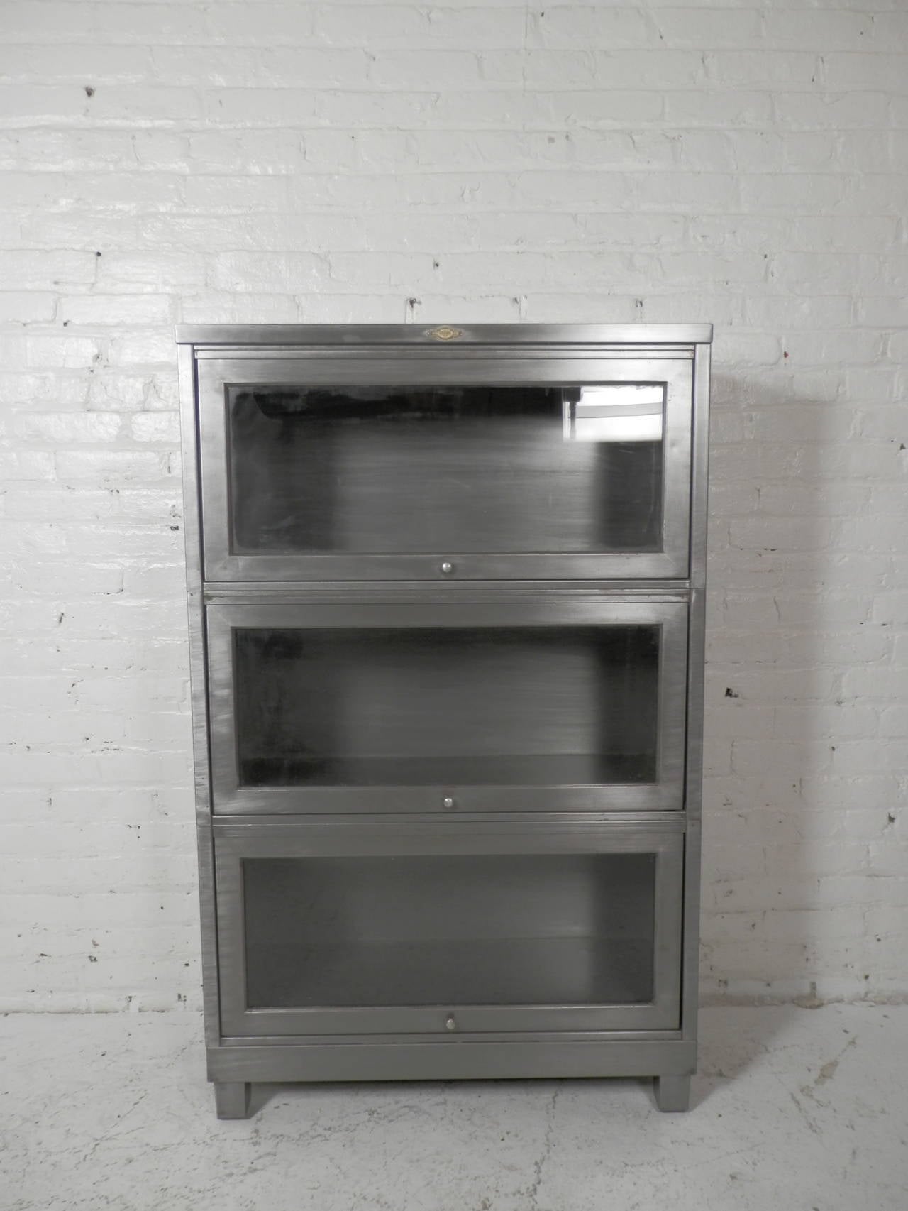 Industrial Restored Barrister Metal Bookcase