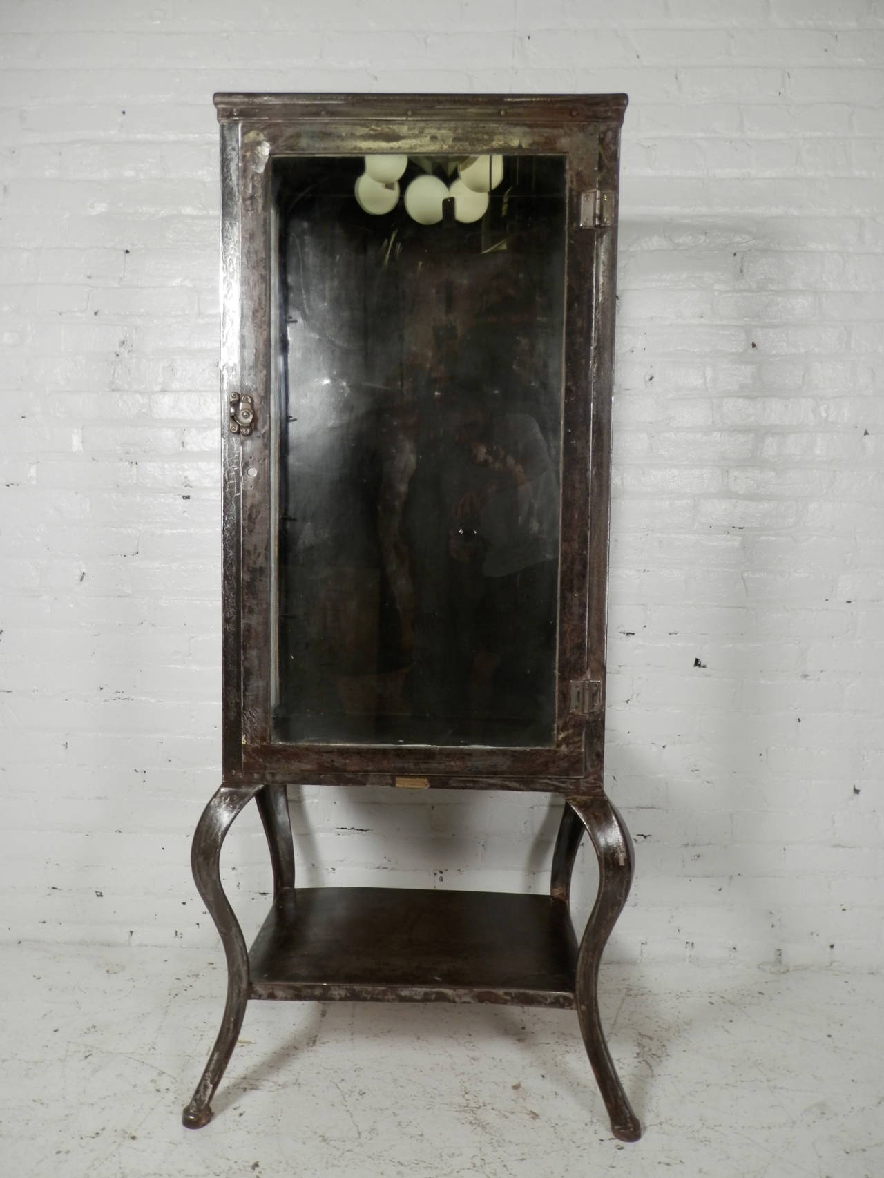 Mid-20th Century Handsome Glass Front Vintage Cabinet