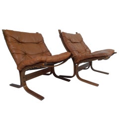 Ingmar Relling for Westnofa Siesta Leather Chairs