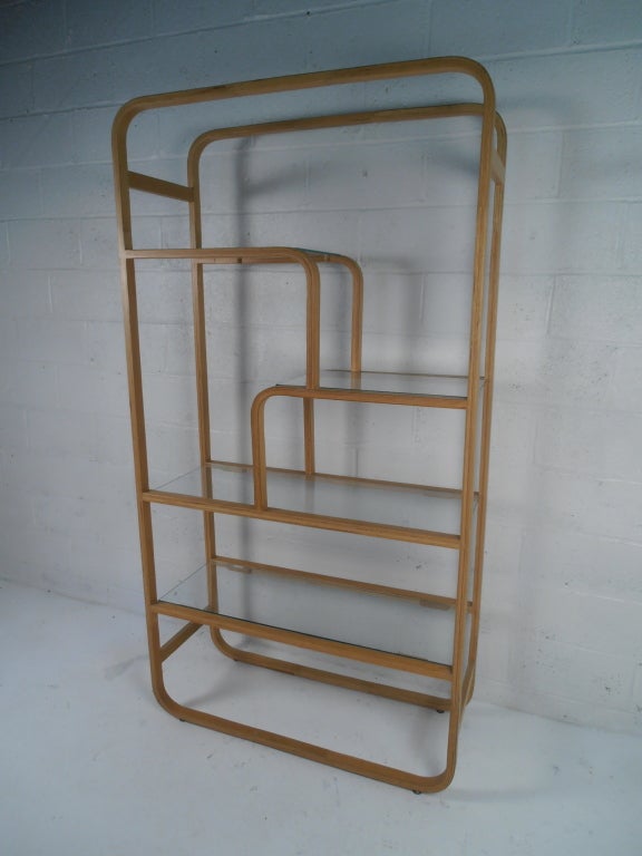 bentwood & glass etagere