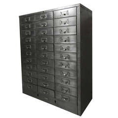 Retro Cole Steel Industrial Metal File Cabinet 
