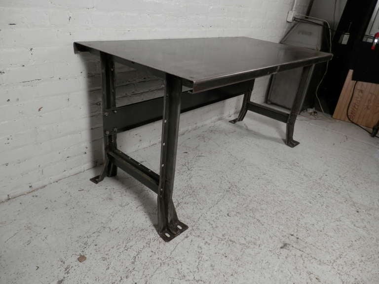 Large Heavy Duty Industrial Table In Excellent Condition In Brooklyn, NY