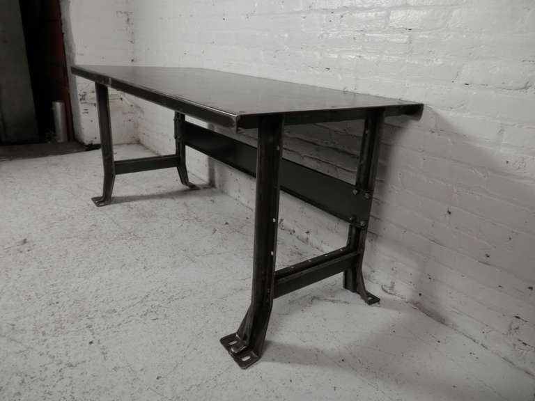 Mid-20th Century Large Heavy Duty Industrial Table