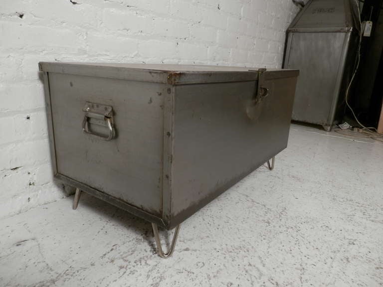 Refurbished Metal Trunk Coffee Table at 1stdibs
