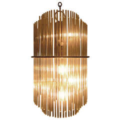 Glass Chandelier by Gaetano Sciolari for Lightolier 7