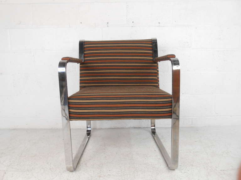 American Mid-Century Modern Chrome Side Chair