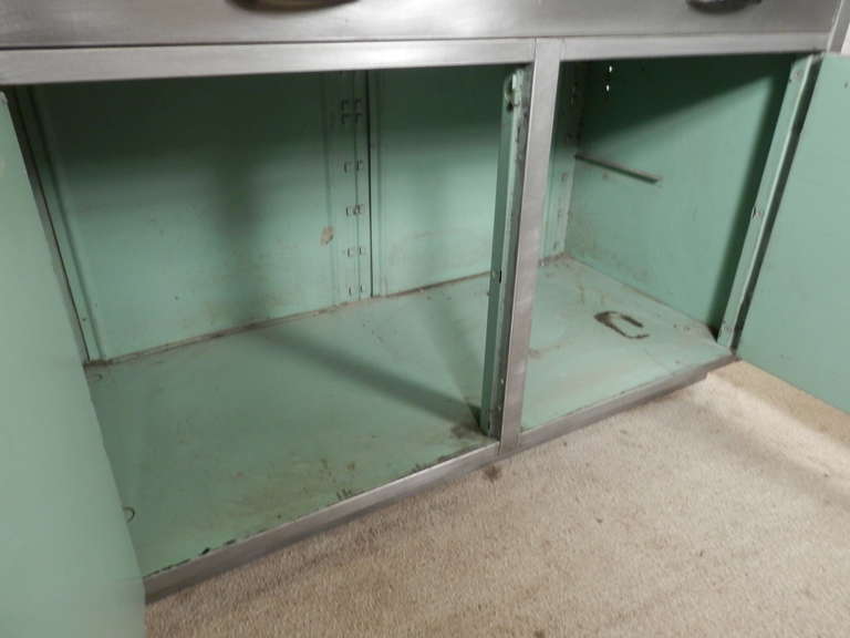 American Mid Century Factory Cabinet w/ Flat File Storage