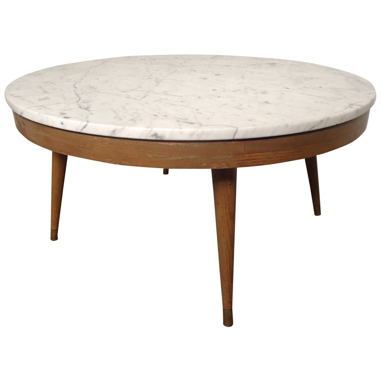 Paul McCobb Inspired Coffee Table with Marble-Top