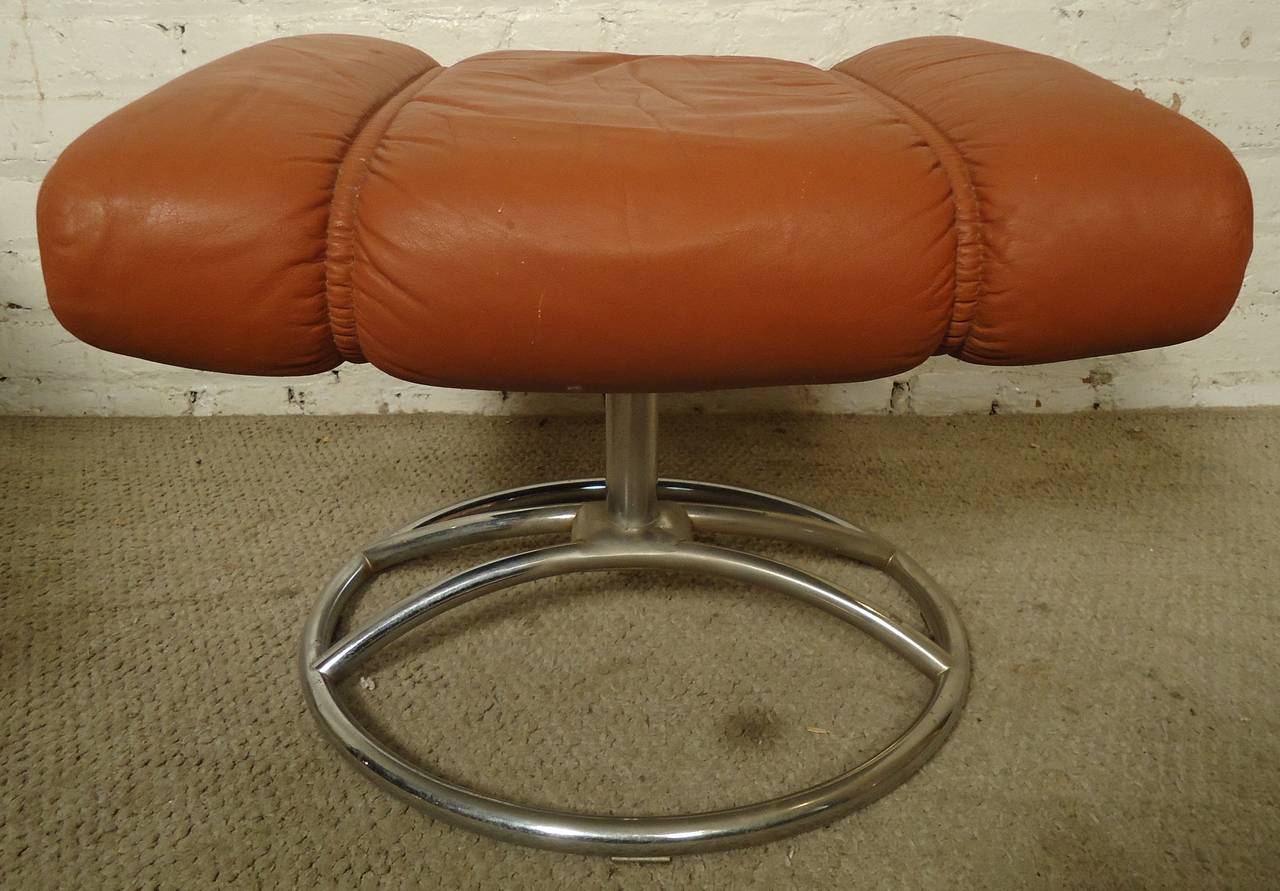 Danish Mid-Century Reclining Chair and Ottoman by Ekornes Stressless