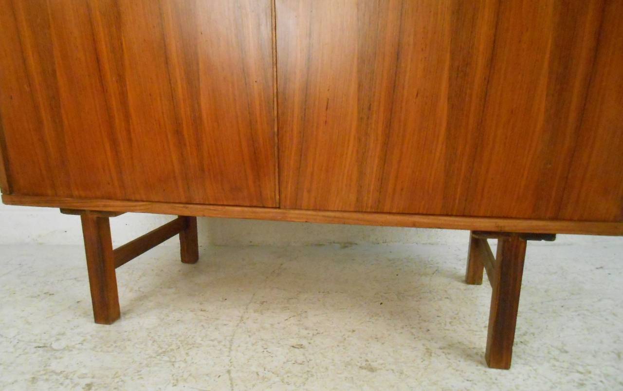 Unique Mid-Century Rosewood Storage Cabinet In Good Condition In Brooklyn, NY