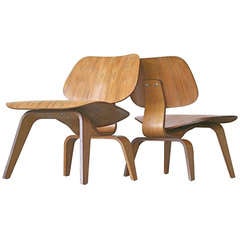 Pair of Early Charles Eames LCW Chairs