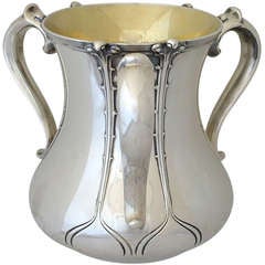Vintage Tiffany Sterling Silver Three Handled Centerpiece or Wine Cooler