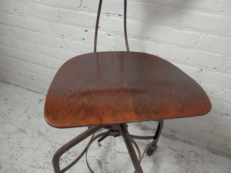 Classic Toledo Bentwood Factory Chair In Excellent Condition In Brooklyn, NY