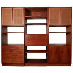 Vintage Outstanding Three Piece Wall Unit By Founders
